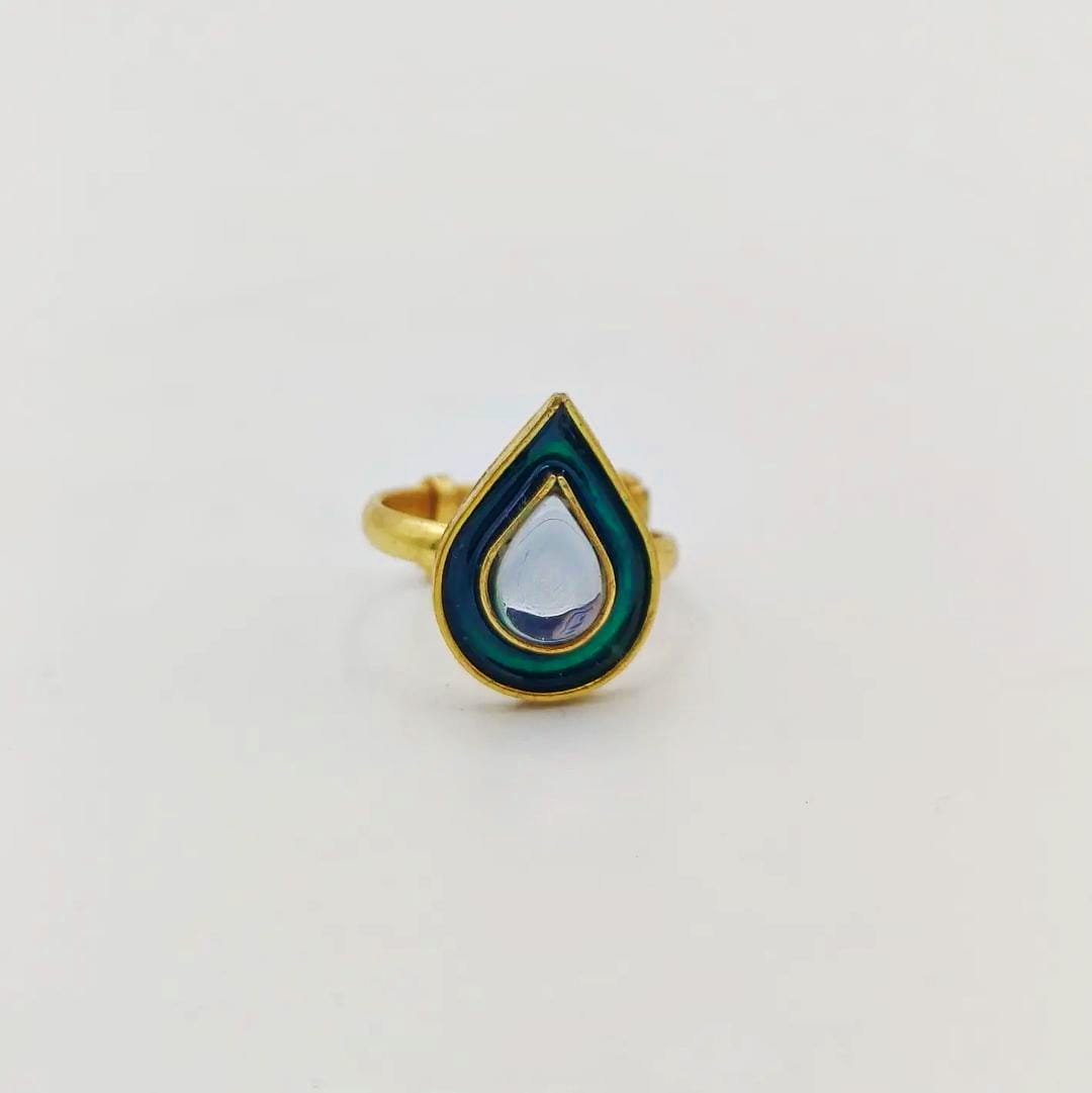 Emerald Drop Ring